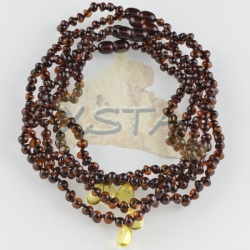 Teething necklace polished cherry